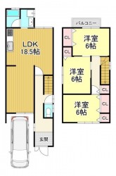 令和6年12月実施！フルリノベーション済！
全居室6帖以上収納スペース充実♪
