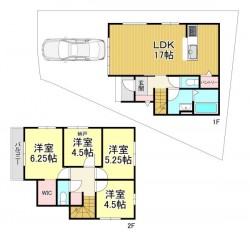 ZEH水準省エネ住宅!
閑静な住宅街で交通量も少なくて安全安心!
パントリーやWICなど収納スペース充実♪