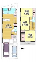  阪急・JR2沿線利用可能！
駐車2台可能！
家族の出入りを把握しやすいリビング階段設計◎