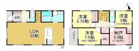  2台駐車可能！
網戸・1Fシャッター雨戸標準装備！
広々20帖LDK！