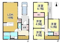  阪急・JR2沿線利用可能！
小学校まで徒歩10分！
開放感あふれるキッチンで、毎日をもっと豊かに♪