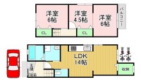  広々3LDKの戸建て賃貸です★
駐車スペース1台分★