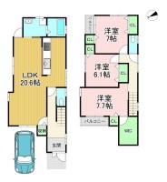  駐車場付き新築戸建て賃貸出ました★
ペットの飼育もOKです！