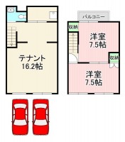  駐車場２台付のテナントです！
業種ご相談ください。